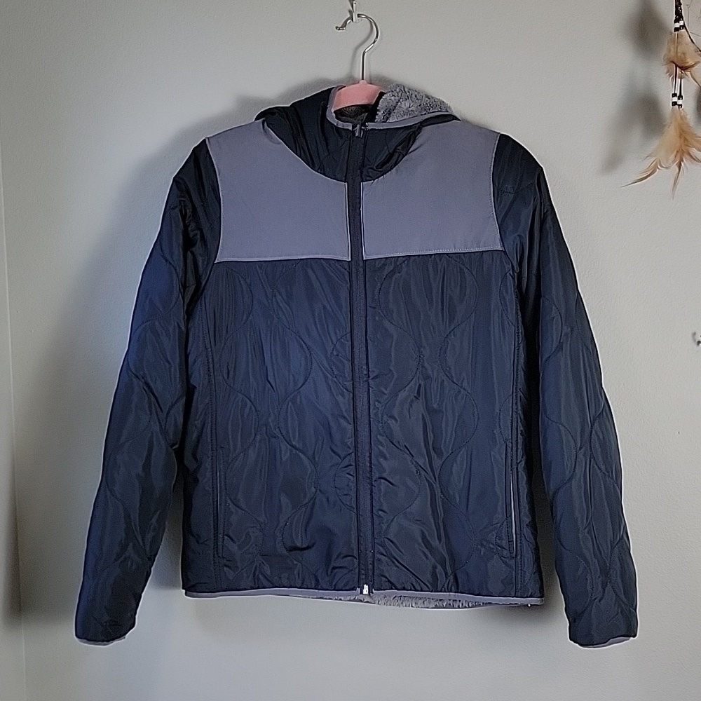 Abercrombie & Fitch reversible sherpa/puffer jacket